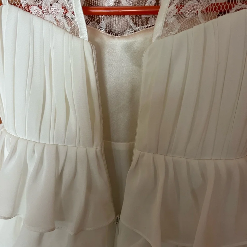 Etsy made Flower Girl Dress 2T Ivory Chiffon Lace Flower Girl‎